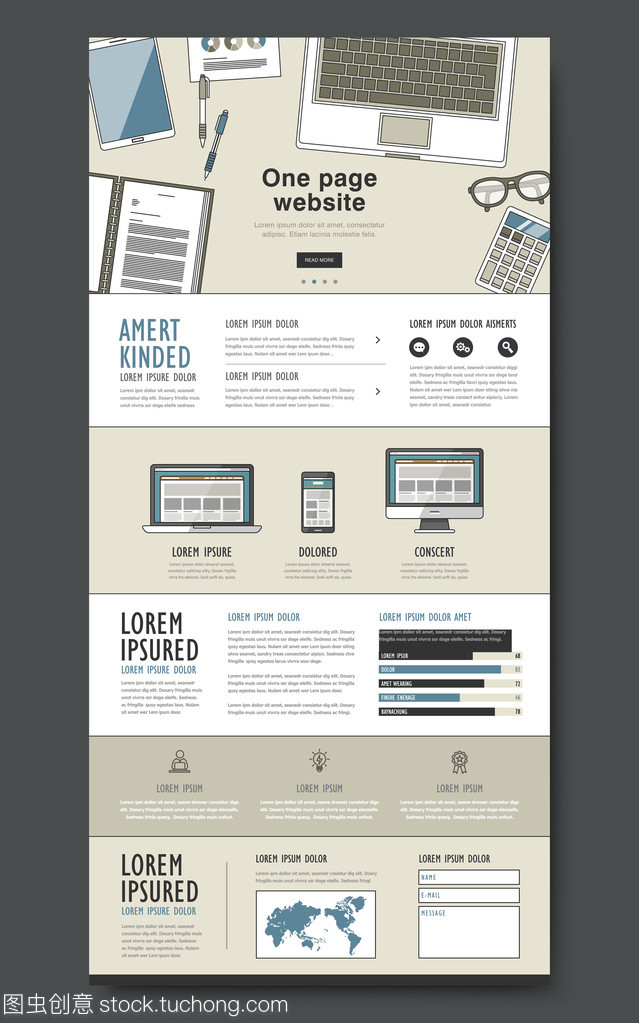 現代單頁網站設計模板 為攝影攝像服務賦能