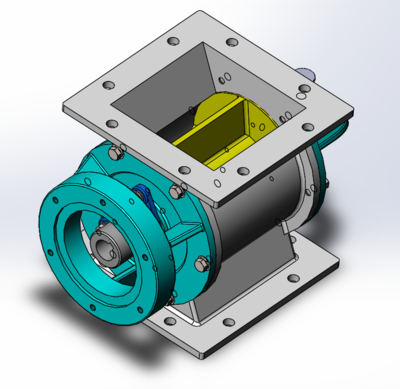 星形卸料器3D模型圖紙 Solidworks在機械設備設計中的應用